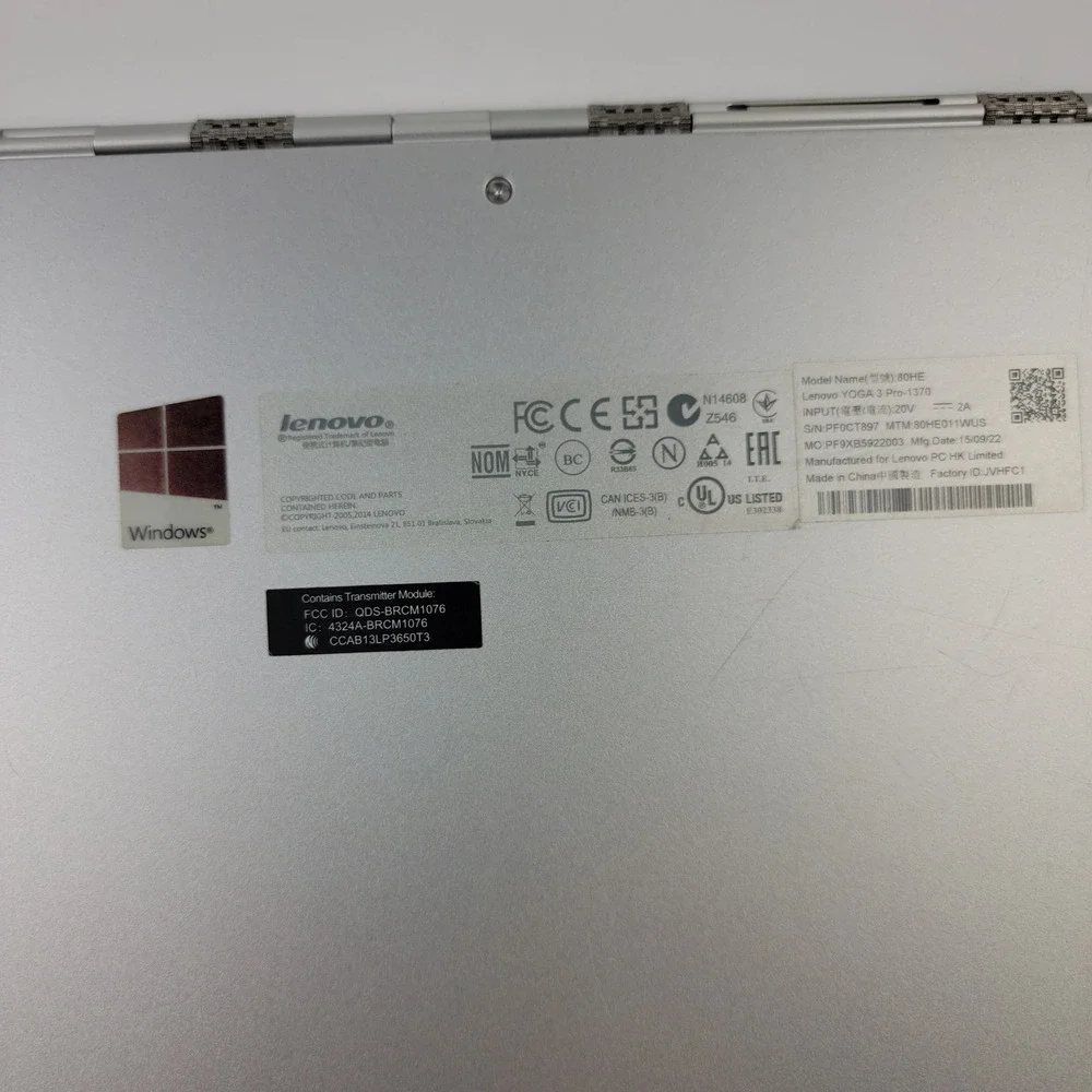 Lenovo Yoga 3 Pro-1370 Silver 13.3